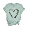 Simply Sage Market Travel Heart Short Sleeve Tee - S - Seafoam - 2 of 4