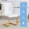 Zeus & Ruta Luxury Minimalist Arch Dining Chairs Set of 2 with PU Material , High Resilience and Gold Metal Legs - 4 of 4