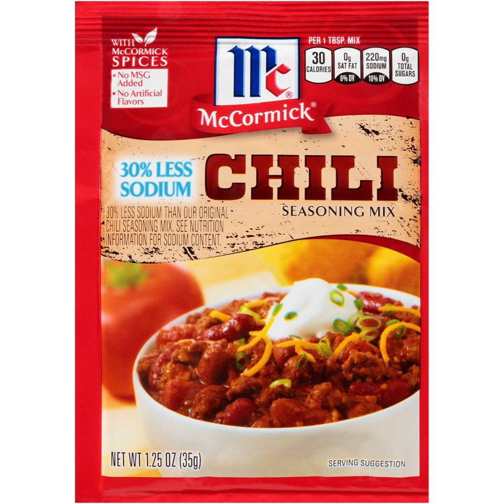 UPC 052100942698 product image for McCormick Less Sodium Chili Seasoning Mix - 1.25 oz | upcitemdb.com