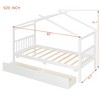 Twin/Full Size Wooden Daybed with Drawers, House Bed Frame - ModernLuxe - 3 of 4