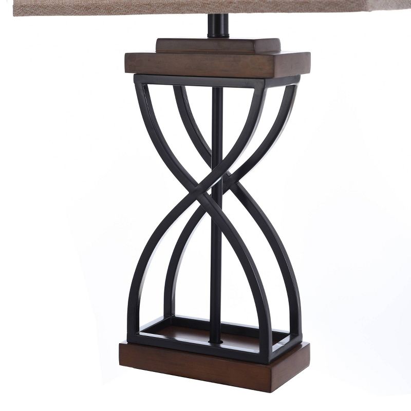 Table Lamp Black Wood Finish - StyleCraft, 4 of 7