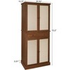 TIRAMISUBEST 4 Door Cabinet with 1 Drawer, with 4 Adjustable Inner Shelves, Storage Cabinet - 3 of 4