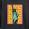 Women's - Instant Message - NYC Statue Of Liberty Lightweight French Terry Wide Neck Long Sleeve Graphic Shirt - 2 of 4