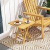 Tangkula Patio Folding Side Table w/ X-shaped Legs & Slatted Tabletop for Backyard - 4 of 4