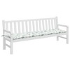 vidaXL Garden Bench Cushion Leaf Pattern 78.7 in.x19.7 in.x2.8 in. Fabric - 3 of 4