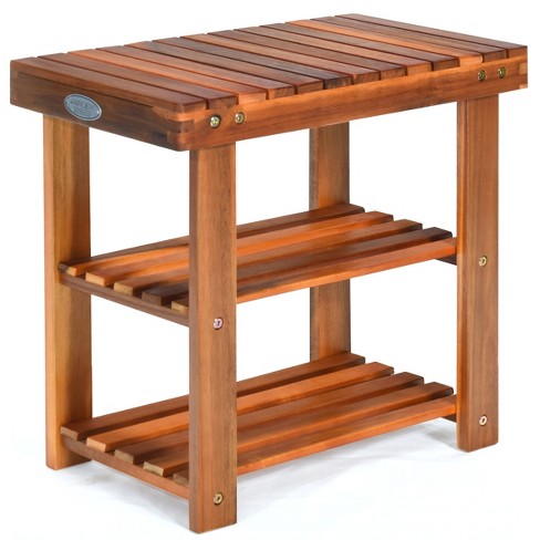 Costway 5-Tier Wood Shoe Rack Freestanding Large Shoe Storage Organizer  Heavy-duty