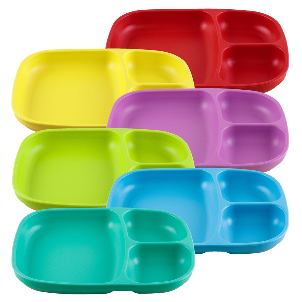 Re-Play Divided Plate - Colorwheel - 6pk