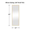 Dovelina Modern Rectangular Aluminium Fine Edge Black Hanging Mirror Decorative Wall Mirror - 4 of 4