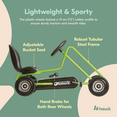 Green Ergonomic Pedal Ride-On Go Kart for Kids