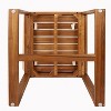 Infurnic Patio Dining Chairs 2PCS Wood Dining Chairs Outdoor Stylish Modern Design for Garden Poolside Elegance, Beige, 20.5"*23"*31.5" - 4 of 4