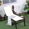 Outsunny Chaise Lounge Outdoor Pool Chair with Wheels, Five Position Recliner for Sunbathing, Suntanning, Steel Frame, Breathable Fabric - 3 of 4