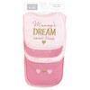 Hudson Baby Infant Girl Cotton Terry Bib and Burp Cloth Set, Mom Dad Dream, One Size - 2 of 4