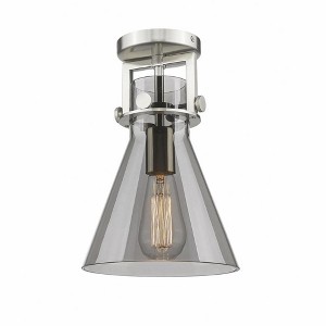 Newton Cone - 1 Light Flush Mount In Industrial Style-12 Inches Tall and 8 Inches Wide - 1 of 1