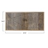 Storied Home Wood Cabinet with 2 Doors and Combed Design, Natural - 2 of 2