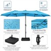 Yaheetech 15ft Twin Patio Parasol Outdoor Umbrella Market with Crank - 4 of 4