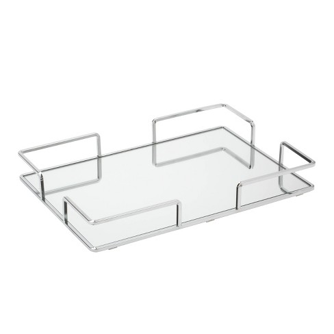 Home Details Modern Square Design Bathroom Tray Chrome : Microfiber ...