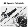 Mountain Bikes Mens Womens, 24", 21-Speed Full Suspension Bicycles With Front Fork & Shock Absorber, Steel Frame Ergonomics City Bike - 4 of 4