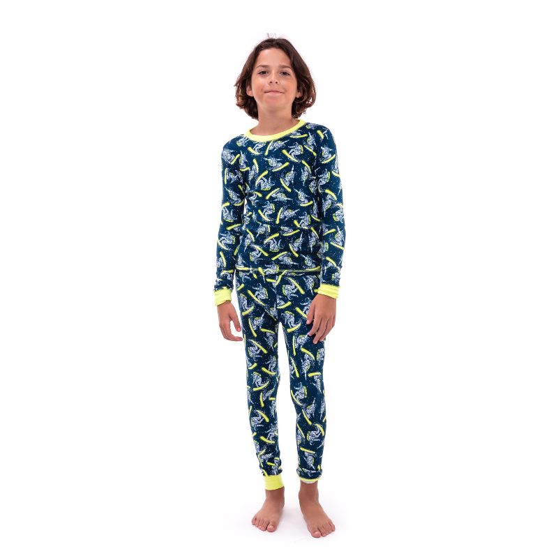 Sleep On It Boys 2-Piece Super Soft Jersey Snug-Fit Pajama Set, 3 of 5