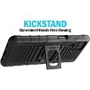 Nakedcellphone Combo for Samsung Galaxy A12 - Ring Grip/Stand Case and Belt Clip Holster - Black - 4 of 4