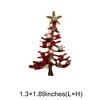 Unique Bargains Christmas Brooches YNCP1318 Christmas Tree Red Alloy Dripping Wax 1.3"x1.89" 1 Pc - 3 of 4
