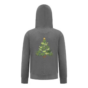Everyday Kids Christmas Collection Dinosaur Tree Boys Zip Up Hoodie – Holiday Sweatshirt - 1 of 4