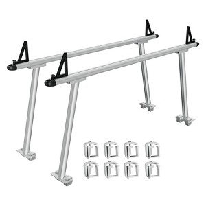 Heavy-Duty Aluminum Truck Ladder Rack ¨C 800 lb Capacity Universal No-Drill Bed Rack for Kayaks, Lumber, and Equipment (2-Bar Set) - 1 of 4