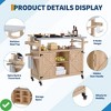 Outdoor Grill Cart w/ Storage Cabinet Movable Outdoor Kitchen Island Prep Stand Station with Stainless Steel Tabletop - 3 of 4