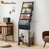 HDZNVF Record Storage, Record Holder Up To 100 Albums, Record Cabinet For Book Magazine Turntable - 2 of 4