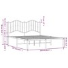 vidaXL Metal Bed Frame without Mattress with Footboard White Full - 4 of 4