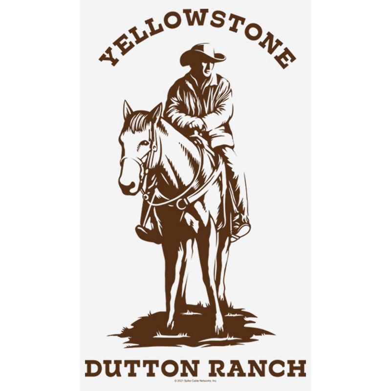Women's Yellowstone Brown John Dutton Riding Horse T-Shirt, 2 of 5