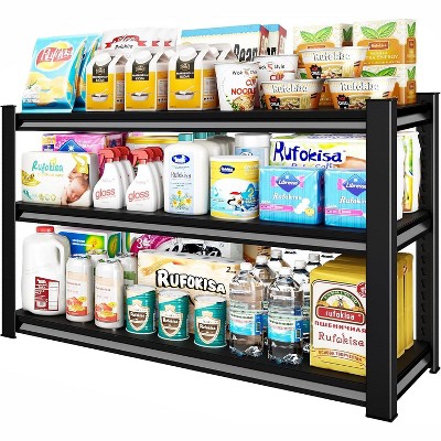 3-Tier Garage Rack Heavy Duty, 1650 lb Load Capacity Utility Rack and ...