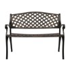 Garden Bench,Outdoor Metal Benches Iron Steel Frame Patio Bench with Mesh Pattern and Plastic Backrest Armrests for Lawn Yard Porch - 4 of 4