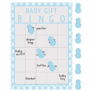 10ct Little Peanut Boy Elephant Baby Shower Bingo , Blue, Gray Blue