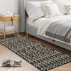 Modern Abstract Area Rug Low Pile Fade Stain Resistant Rug Soft Contemporary Accent Carpet for Living Room Bedroom Nursery,Black/2'3"x7'3" - 4 of 4
