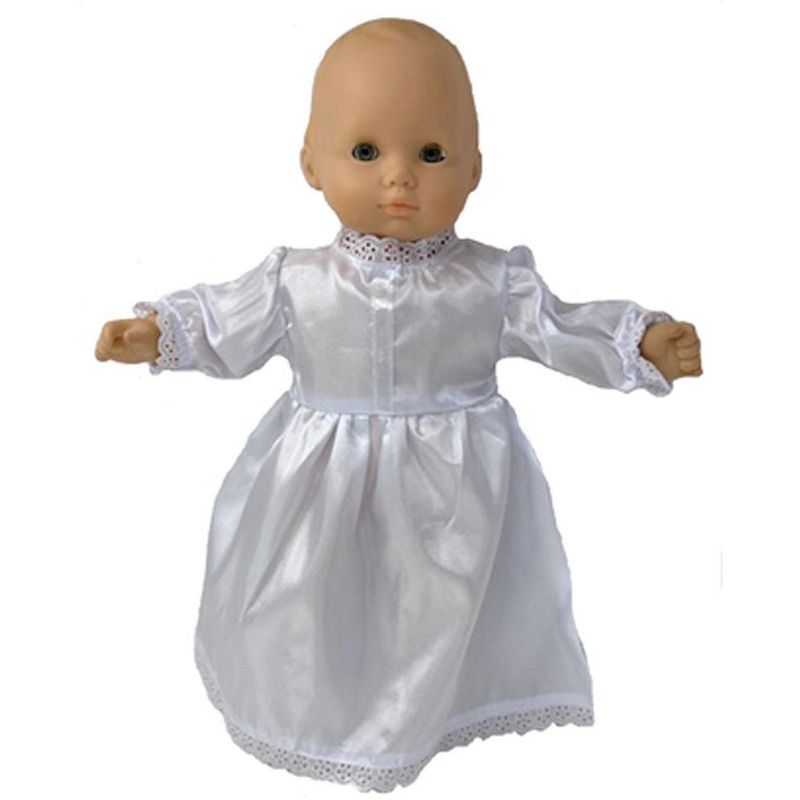 Doll Clothes Superstore Christening Baptism Communion Dress with Hat Fits 15 inch Baby Dolls, 3 of 5