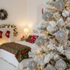 SEVOBAL Tree Ornaments 6PCS Set 3.9" Christmas Tree Ornament Balls Hanging Glass Holiday Decor for Party Tree Decorations, Gray, 3.9"*3.9"*3.9" - 3 of 4