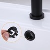 WOWOW 1.2 in. ABS Sink Basin Trim Overflow Cover Insert in Hole Round Caps in Brushed Nickel - 2 of 4