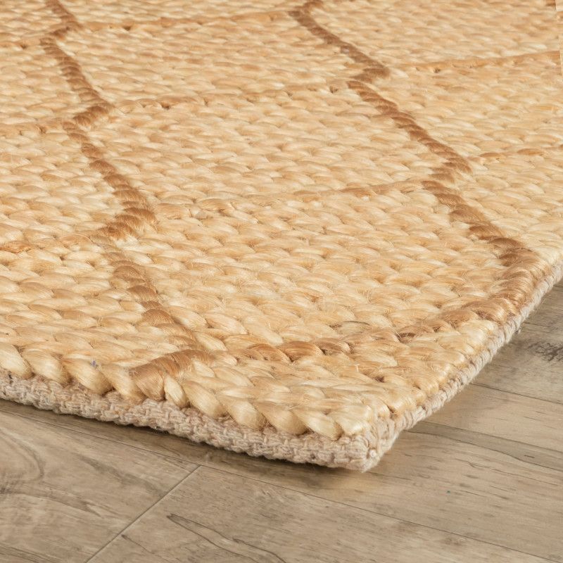 Home Conservatory Tiles Handwoven Jute Area Rug, 4 of 7