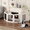 ROOMTEC Free Standing Dog Gate,4 Panel 32" Height Foldable Dog Fences Indoor, Pet Gate for Stairs,Doorways - 3 of 4
