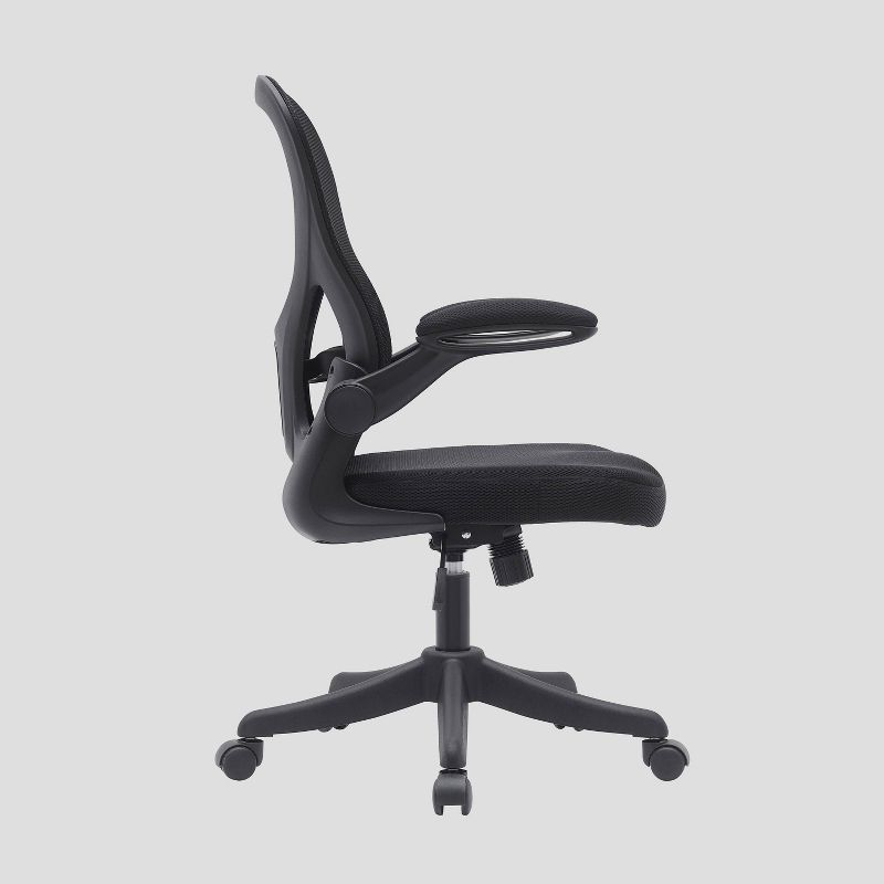 Mesh Task Office Chair with Flip Up Arms Black - Techni Mobili, 6 of 10
