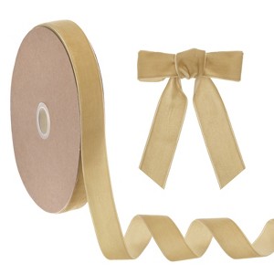 Unique Bargains Velvet Single Side Christmas Vintage Ribbon 1 Pc - 1 of 4