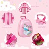 Infans 2PC Kids Carry On Luggage Set 12" Backpack and 18" Rolling Suitcase for Travel - 4 of 4
