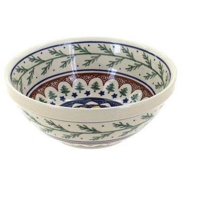 Blue Rose Polish Pottery Evergreen Small Serving Bowl