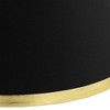 Springcrest Collection Set of 2 Hardback Drum Lamp Shades Black Medium 13" Top x 15" Bottom x 10" Slant Spider Replacement Harp and Finial Fitting - 2 of 4