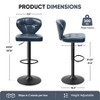 MOONMISS PU Leather Adjustable Swivel Barstools Kitchen Counter Height Bar Stools,Square Island Backed Bar Stools - 4 of 4