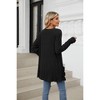 Women's Ribbed Long Sleeve Cardigan, Casual Knit Open Front Sweater with Pockets - 4 of 4