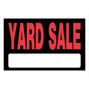 Hillman English Black Yard Sale Sign 8 in. H X 12 in. W - Case of 6 - 1 of 1
