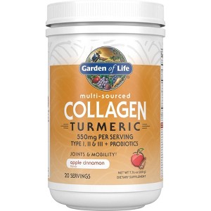 Garden of Life Grass Fed Beauty Collagen Powder - Turmeric Apple Cinnamon - 7.76oz - 1 of 4
