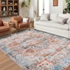 Vintage Area Rug – Washable Low-Pile Carpet, Non-Slip Soft Floor Rug for Living Room, Bedroom & Dining Room - 4 of 4