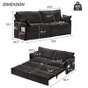73.6" Modern Pull-Out Sleeper Sofa Bed with Side Storage, Convertible 3-in-1 Sleeper Sofa Couch for Small Apartment or Living Room–The Pop Home - 4 of 4
